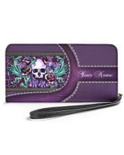 Personalized Skull Women's Clutch Purse Horizontal front