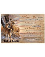 Custom name hunting buck and doe I choose you 17x11 Poster front