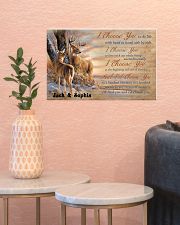 Custom name hunting buck and doe I choose you 17x11 Poster poster-landscape-17x11-lifestyle-21