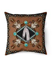NATIVE BROWN BLUE PATTERN ALL SEASON Indoor Pillow tile