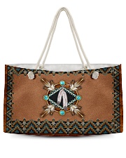NATIVE BROWN BLUE PATTERN ALL SEASON Weekender Tote tile