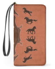 Horse Clutch Purse - Pu014Pa06 Women's Clutch Purse Vertical front