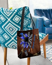 Stand for something Leather Pattern Print All-over Tote aos-all-over-tote-lifestyle-front-01