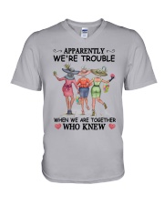 Apparently We're Trouble V-Neck T-Shirt tile