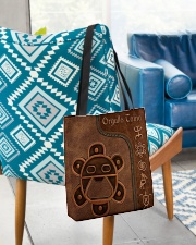 Taino Leather Pattern Print All-over Tote aos-all-over-tote-lifestyle-front-01