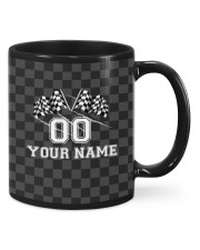 JK PERSONALIZED RACING TWO CROSSED CHECKERED FLAGS Mugs tile