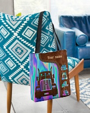 Personalized Lady Trucker Hologram All-over Tote aos-all-over-tote-lifestyle-front-01
