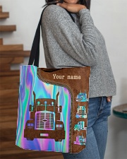 Personalized Lady Trucker Hologram All-over Tote aos-all-over-tote-lifestyle-front-09