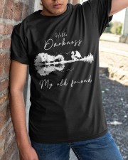 Guitar Hello Darkness Classic T-Shirt apparel-classic-tshirt-lifestyle-27