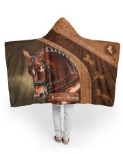 PERSONALIZED HORSE Hooded Blankets tile