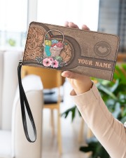 Personalized Knittin Women's Clutch Purse Horizontal aos-women-clutch-purse-lifestyle-front-21