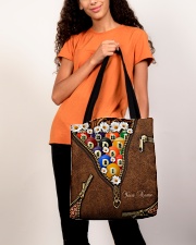 Personalized Billiard Leather Pattern Printed All-over Tote aos-all-over-tote-lifestyle-front-06