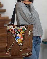 Personalized Billiard Leather Pattern Printed All-over Tote aos-all-over-tote-lifestyle-front-09