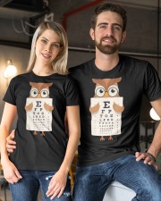 Awesome t-shirt design that features an owl wearing glasses and holding an eye chart. Classic T-Shirt custom-t-shirts-classic-lifestyle-front-391