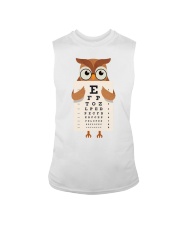 Awesome t-shirt design that features an owl wearing glasses and holding an eye chart. Sleeveless Tee tile