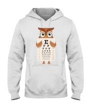 Awesome t-shirt design that features an owl wearing glasses and holding an eye chart. Hooded Sweatshirt tile