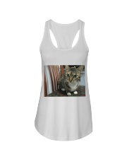 Ferra The Cat Sitting On a Chair Ladies Flowy Tank thumbnail