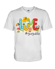 Love Beach Summer gaga life V-Neck T-Shirt tile