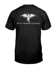Over The Top Duty Honor Courage Premium Fit Mens Tee back