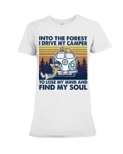 Into The Forest I Drive My Camper Premium Fit Ladies Tee tile