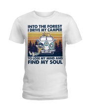 Into The Forest I Drive My Camper Ladies T-Shirt tile
