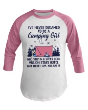Camping Girl In A Million Stars Hotel Baseball Tee tile