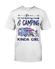 Camping Flip Flop and Beer and Dogs Kinda Girl Classic T-Shirt tile
