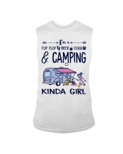 Camping Flip Flop and Beer and Dogs Kinda Girl Sleeveless Tee tile