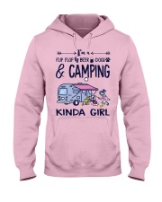 Camping Flip Flop and Beer and Dogs Kinda Girl Hooded Sweatshirt front