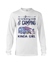 Camping Flip Flop and Beer and Dogs Kinda Girl Long Sleeve Tee tile