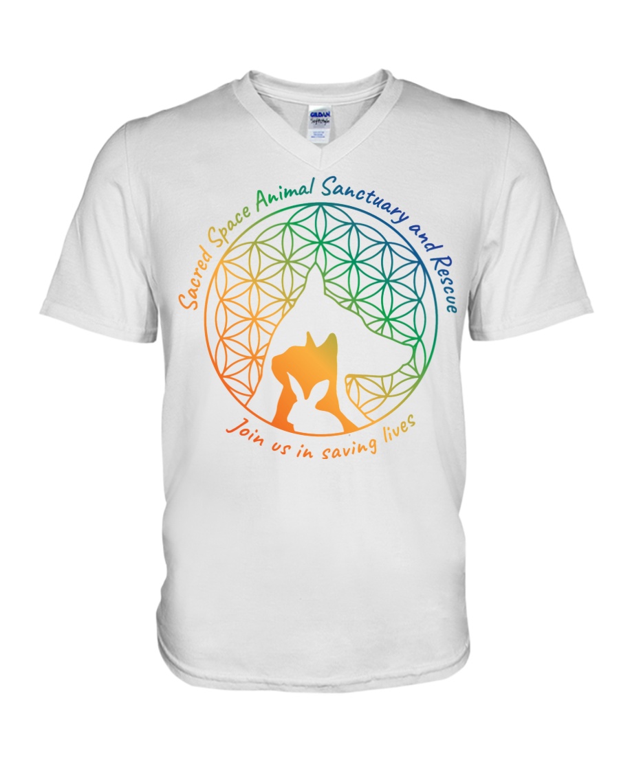 Sacred Space Animal Sanctuary Tee Shirts and Tops V-Neck T-Shirt