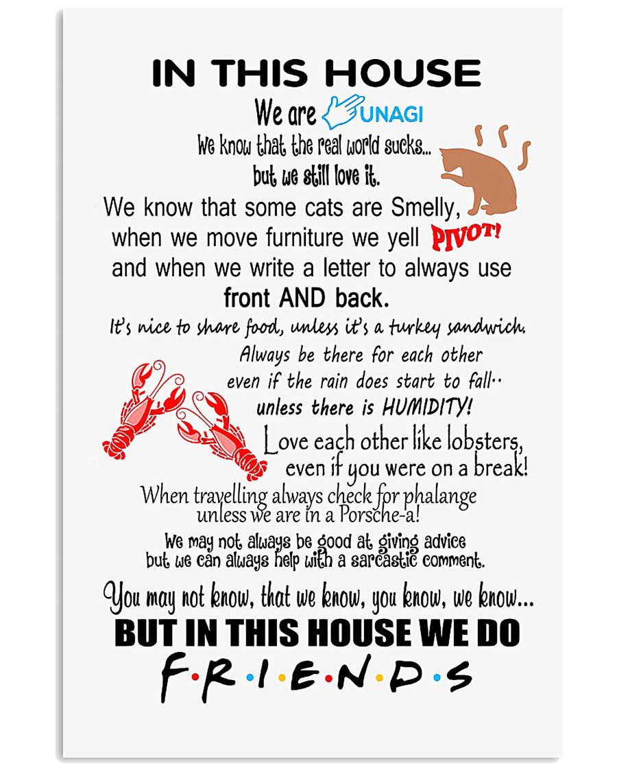 IN THIS HOUSE WE DO FRIENDS 24x36 Poster