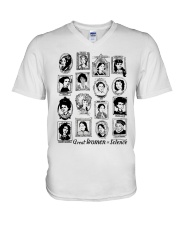 Great Women of Science V-Neck T-Shirt tile