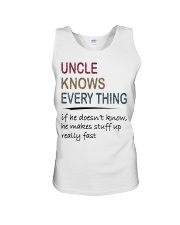Uncle Knows Everything Unisex Tank tile