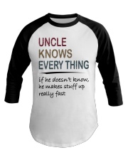 Uncle Knows Everything Baseball Tee tile