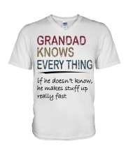 Grandad Knows Everything V-Neck T-Shirt tile