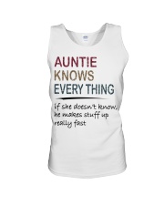 Auntie Knows Everything Unisex Tank tile