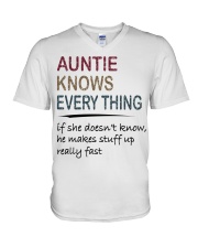 Auntie Knows Everything V-Neck T-Shirt tile