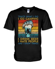 Camping V-Neck T-Shirt tile