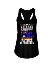 Father's Day - Veteran - Father Ladies Flowy Tank tile