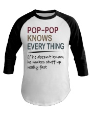 Pop - Pop Knows Everything Baseball Tee tile
