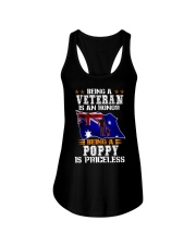 Being a Veteran is an honor being a Poppy is - Ladies Flowy Tank tile