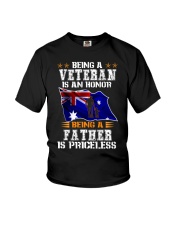 Being a Veteran is an honor being a Father is - Youth T-Shirt tile