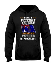 Being a Veteran is an honor being a Father is - Hooded Sweatshirt tile