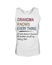 Grandma Knows Everything Unisex Tank tile