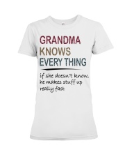 Grandma Knows Everything Premium Fit Ladies Tee tile