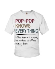 Pop - Pop Knows Everything Youth T-Shirt tile