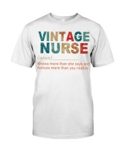 Vintage Nurse Classic T-Shirt front