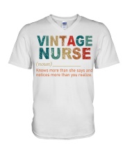 Vintage Nurse V-Neck T-Shirt tile
