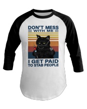 Cat Nurse Baseball Tee tile